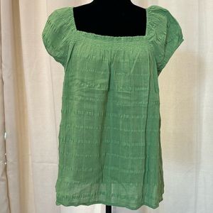 LOFT Green Textured Blouse